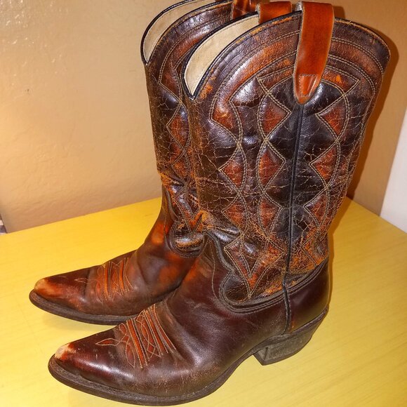 Vintage Texas Brand Cowboy Boots, 7.5D - Picture 2 of 11